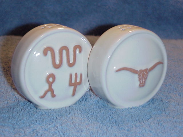 Frankoma ranch shakers glazed white